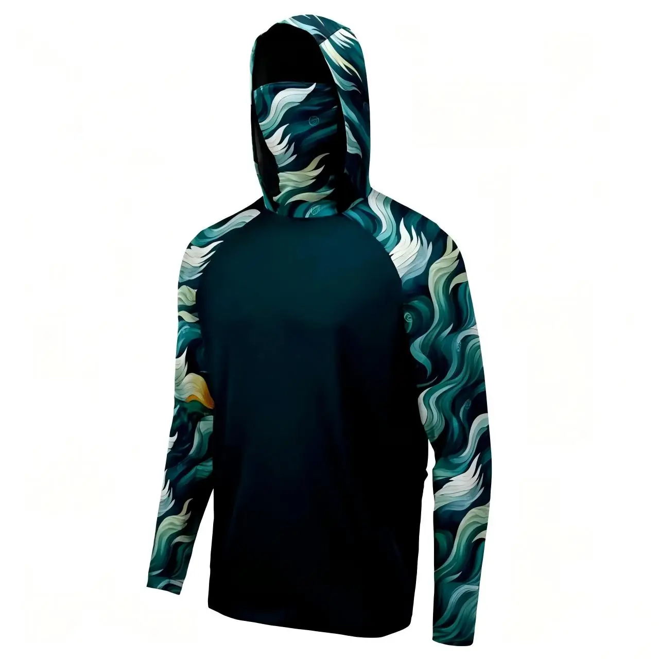 New Men's and Women's Hooded Fishing Shirts with Face Shields, Quick Drying Sun Protection Long-Sleeved Fishing Clothes