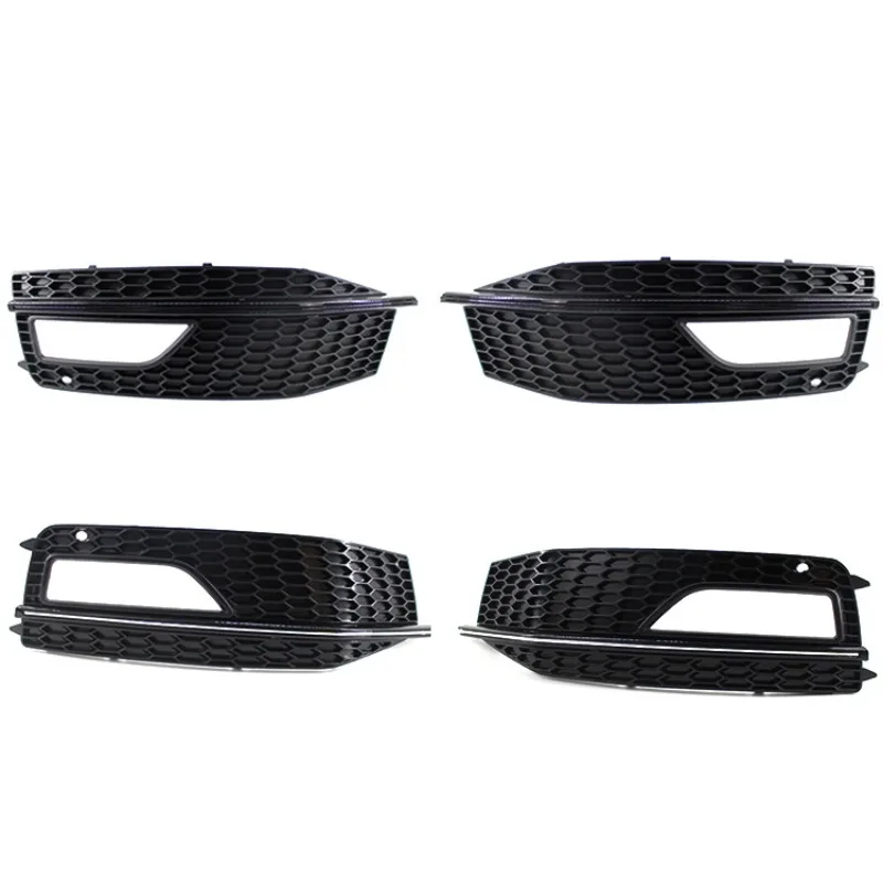 For Audi A4 B8.5 S-Line S4 2013-2015 Car Fog Light Lamp Cover Grill Honeycomb Mesh Front Bumper Grille RS4 8K0807681L 8K0807682M