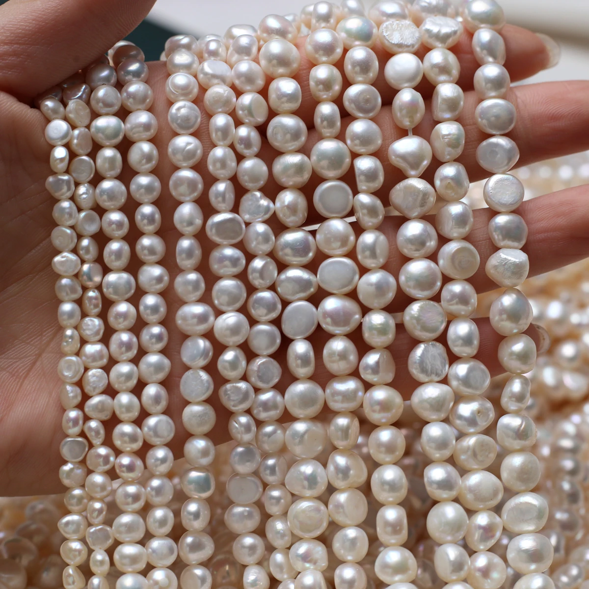 

A Grade Natural Freshwater Pearl Irregularly Shaped Two-sided Beads for Jewelry Making DIY Women Necklace Bracelet Accessories