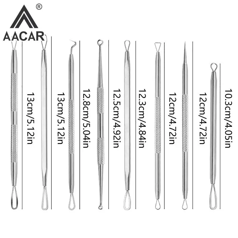 Dual Heads Acne Naald Mee-Eter Vlek Squeeze Puistje Extractor Remover Spot Schoner Schoonheid Huidverzorgingstool