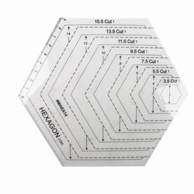 

American quilts with feet patchwork quilting ruler Hexagon polygon DIY cutting ruler