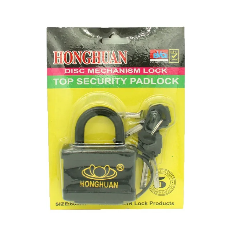 30mm cadeado à prova d'água ao ar livre preto revestido de borracha fechaduras de segurança porta de armazém cadeado à prova de chuva com 3 chaves