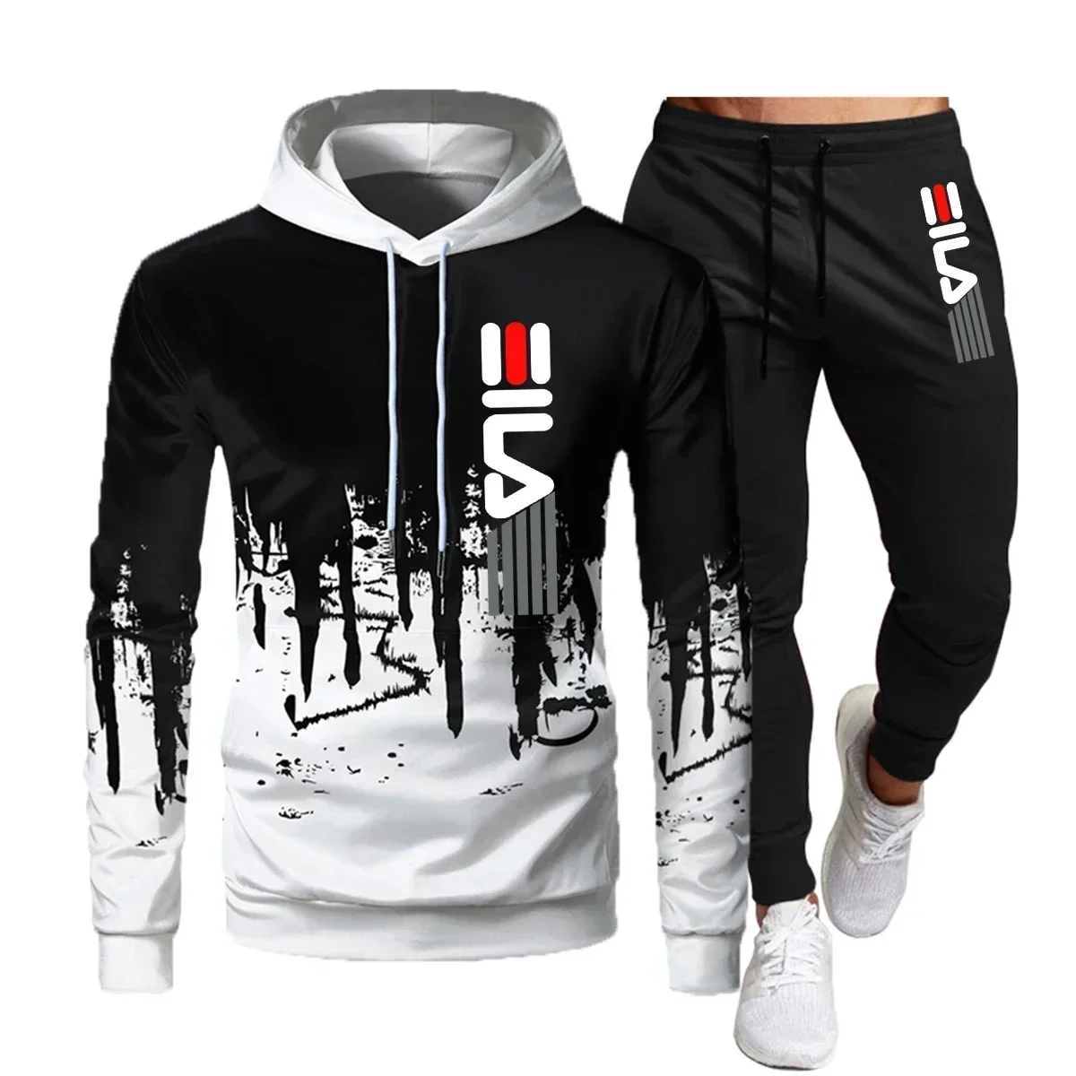 

High Quality Brand Autumn Winter Hoodie Suit Men's Leisure Fashion Hoodie Brand Pants Casual Jogging Suit Sports Wear Sweatshirt