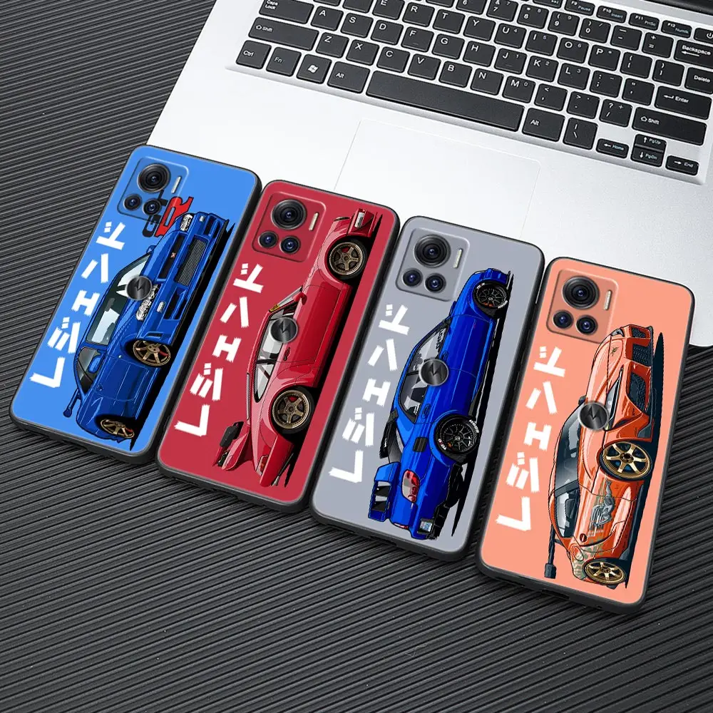 JDM Tokyo Drift Cartoon Male Car Edge40 Case For Motorola Moto Edge 40 20 30 Pro 30Lite 20Lite Fusion 20PRO Fundas Phone Cases