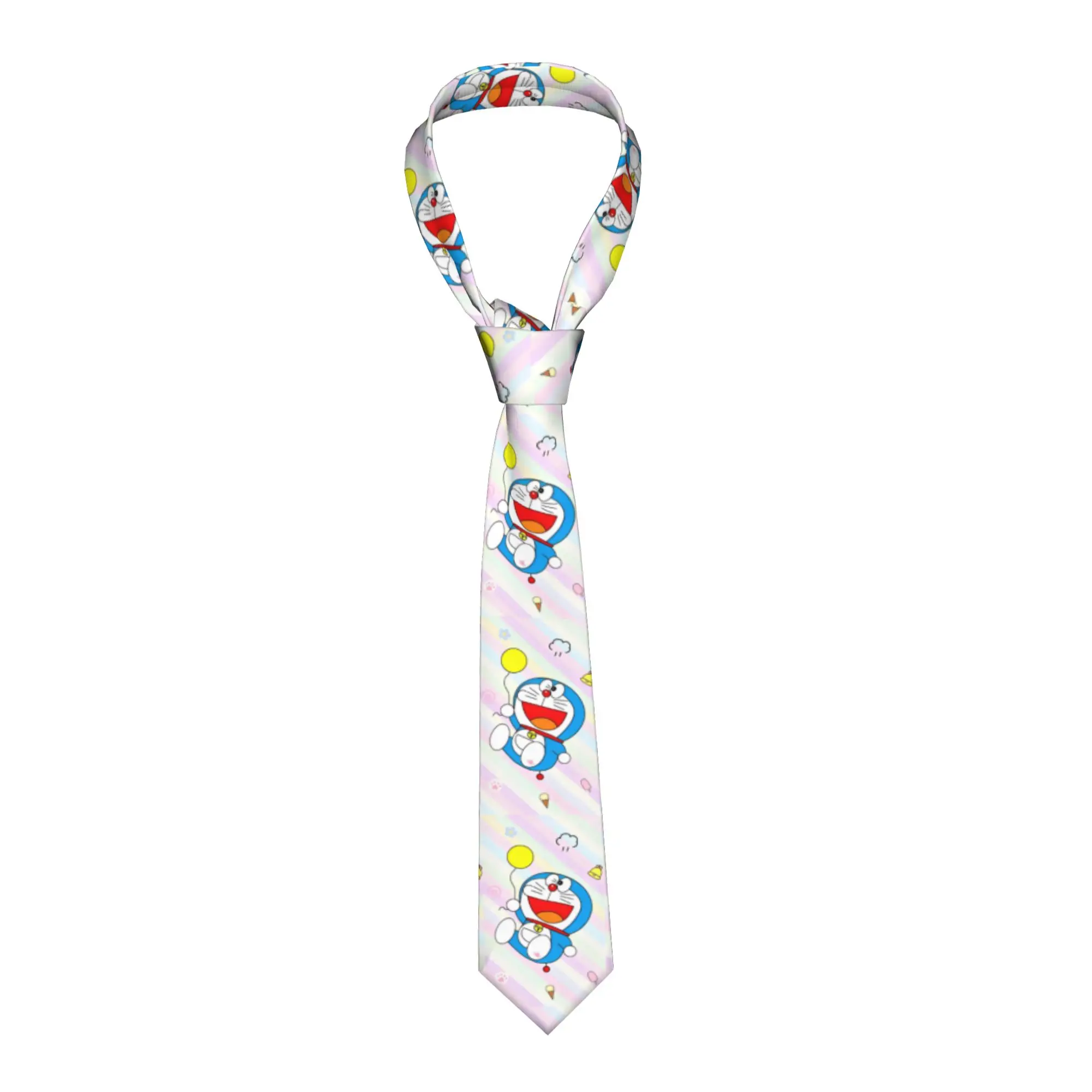 Necktie Doraemon D-Doraemons Unisex Slim 8 cm Classic Neck Ties Cartoon for Men Shirt Accessories Cravat Wedding Cosplay Props