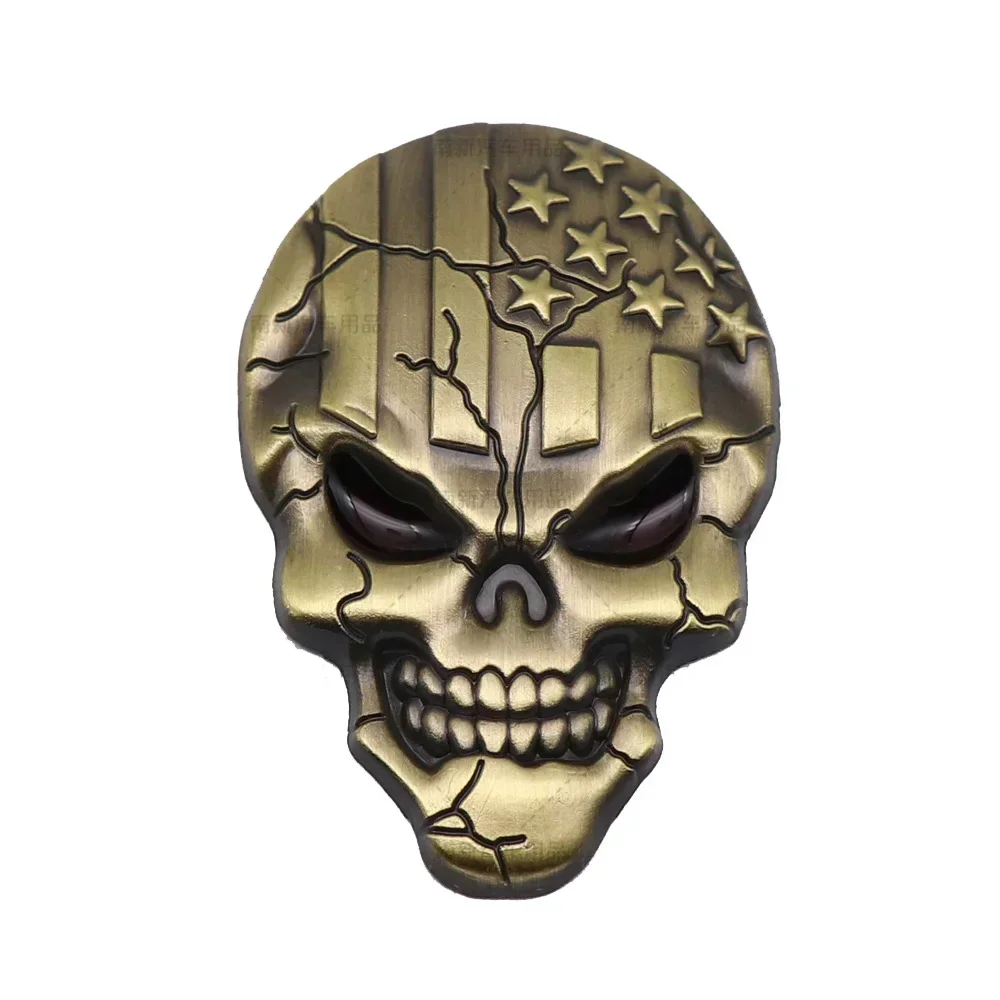 Skull Car Body Side Emblem Trunk Badge Sticker for Jeep Subaru Chevrolet Mercedes Benz Ford Mazda Land Rover Honda Toyota