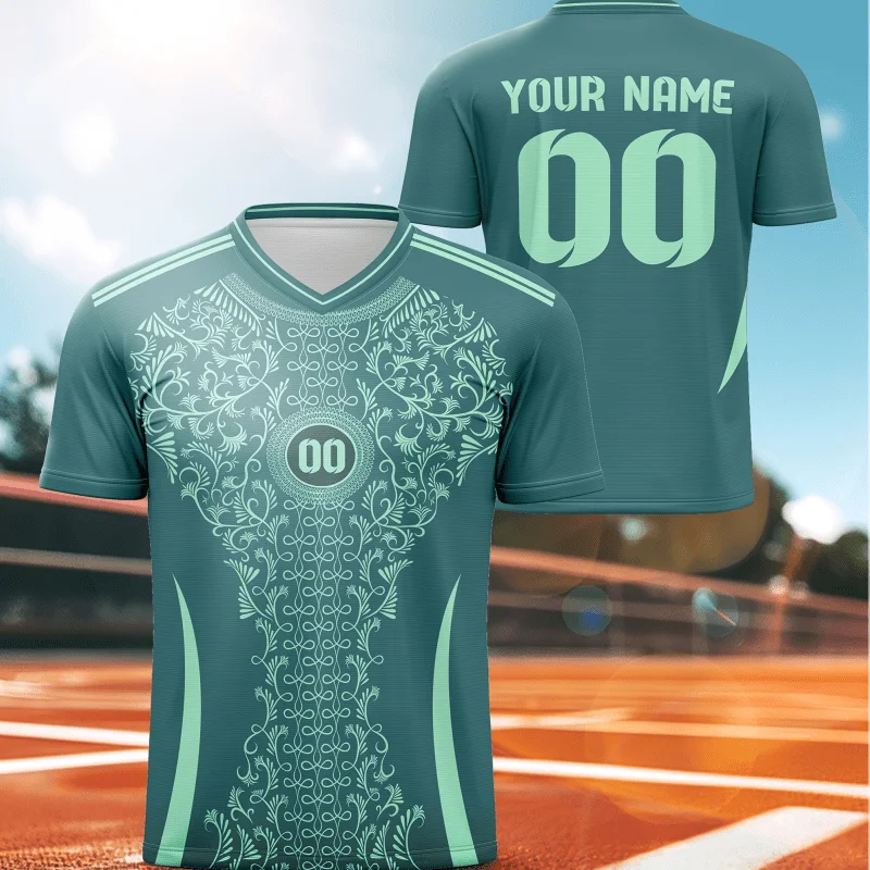 تي شيرت كرة قدم برقبة على شكل حرف V قابل للتنفس مخصص للبالغين والمراهقين قمصان تدريب نادي الفريق ومجموعات ملابس رياضية عائلية