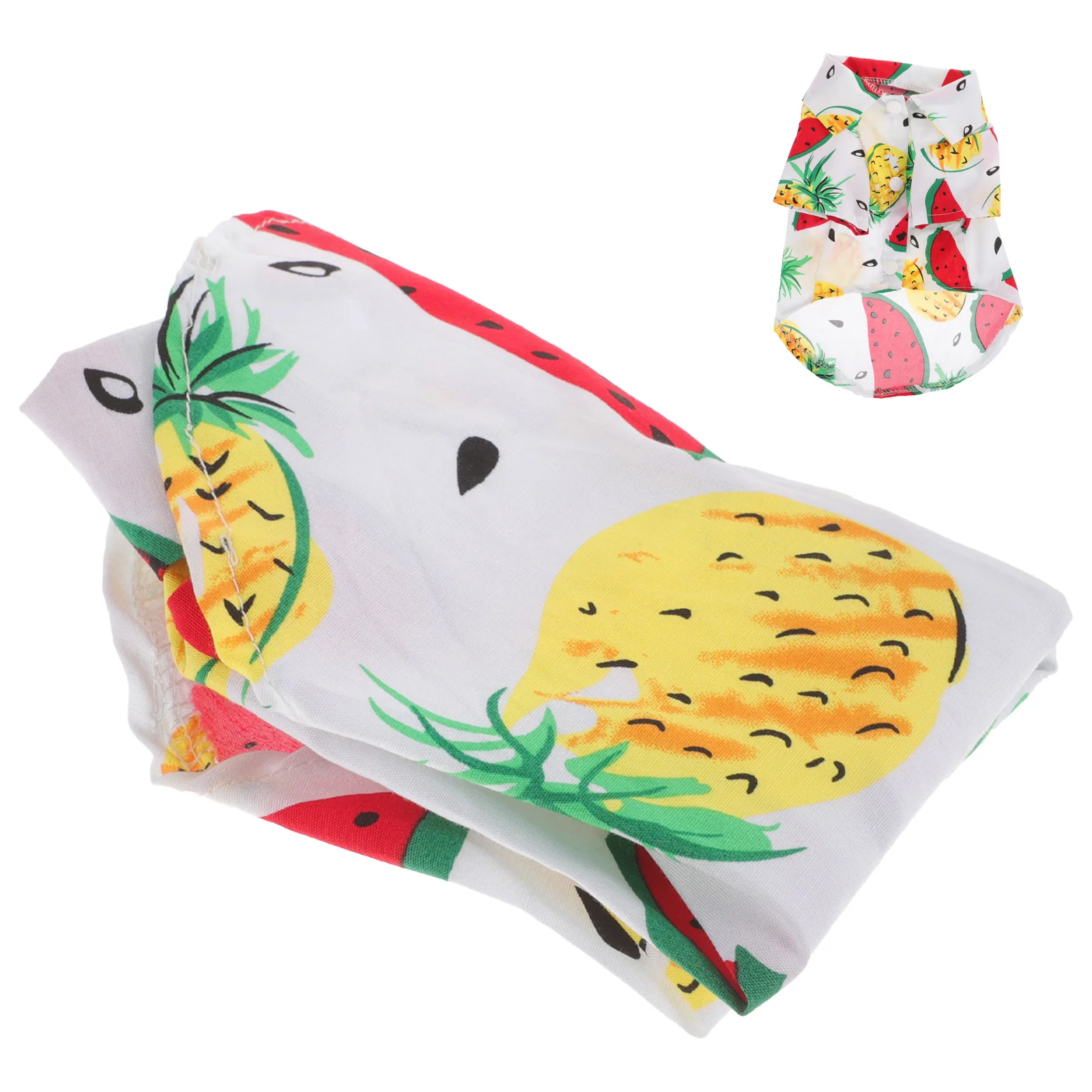 

Pet Clothes Dog Shirt White Watermelon S Summer Cooling Sun Proof Puppy Clothing Hawaiian Print Photoshoot Costumes Dog Vest