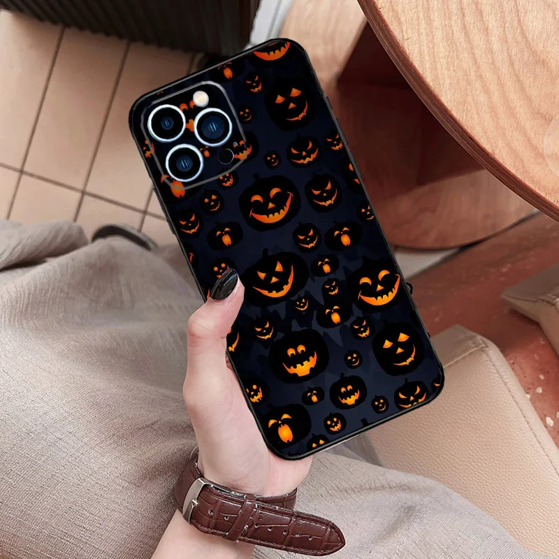 HALLOWEEN TRICK TREAT PUMPKIN Funda Case For iPhone 14 Pro Max 12 13 Mini 11 15 16 Pro XS X XR 7 8 14 Plus