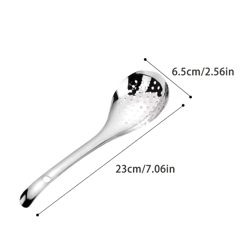 Stainless Steel Strainer Spoon Skimmer Slotted Spoon Pepper Strainer Kitchen Colander Spaghetti Drain Spoon Food Filtration