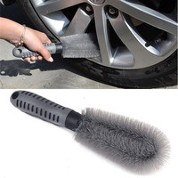 Car Wheel Cleaning Brush Tool Tire Washing Clean Tyre Alloy Soft Bristle Cleaner Car Rim Scrubber Cleaner Duster Detailing Brush
