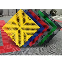 Car Wash Reinforced Anti Slip Interlocking Garage Floor Tile Removable Plastic Grating Carwash Floor Mats
