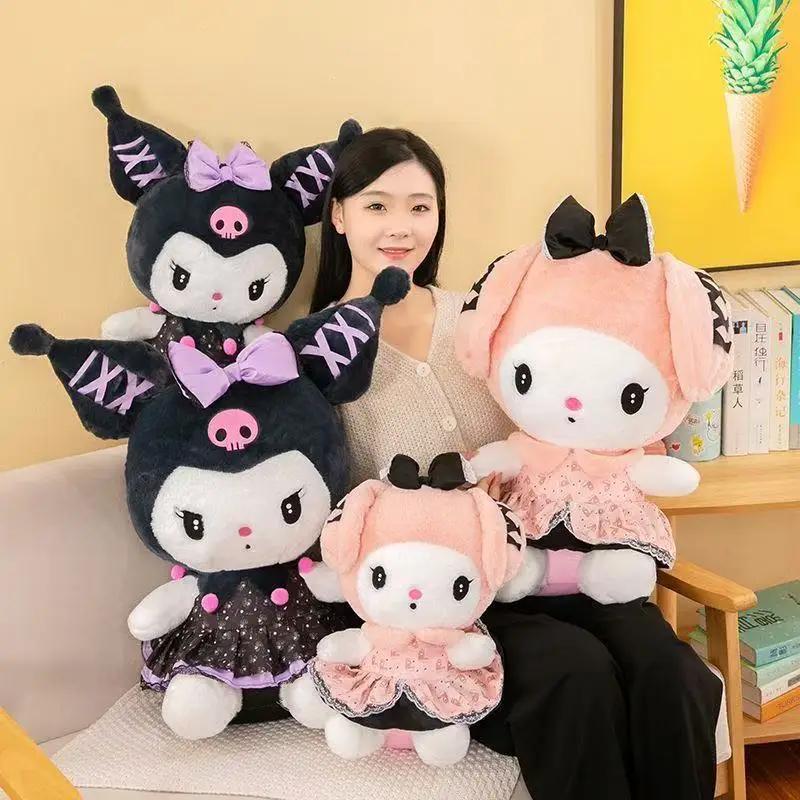 

Genuine MINISO Sanrio Strawberry Kuromi My Melody Plush Toy Girls Soft Stuffed Animal Toys Doll Gifts Halloween Gift In Stock