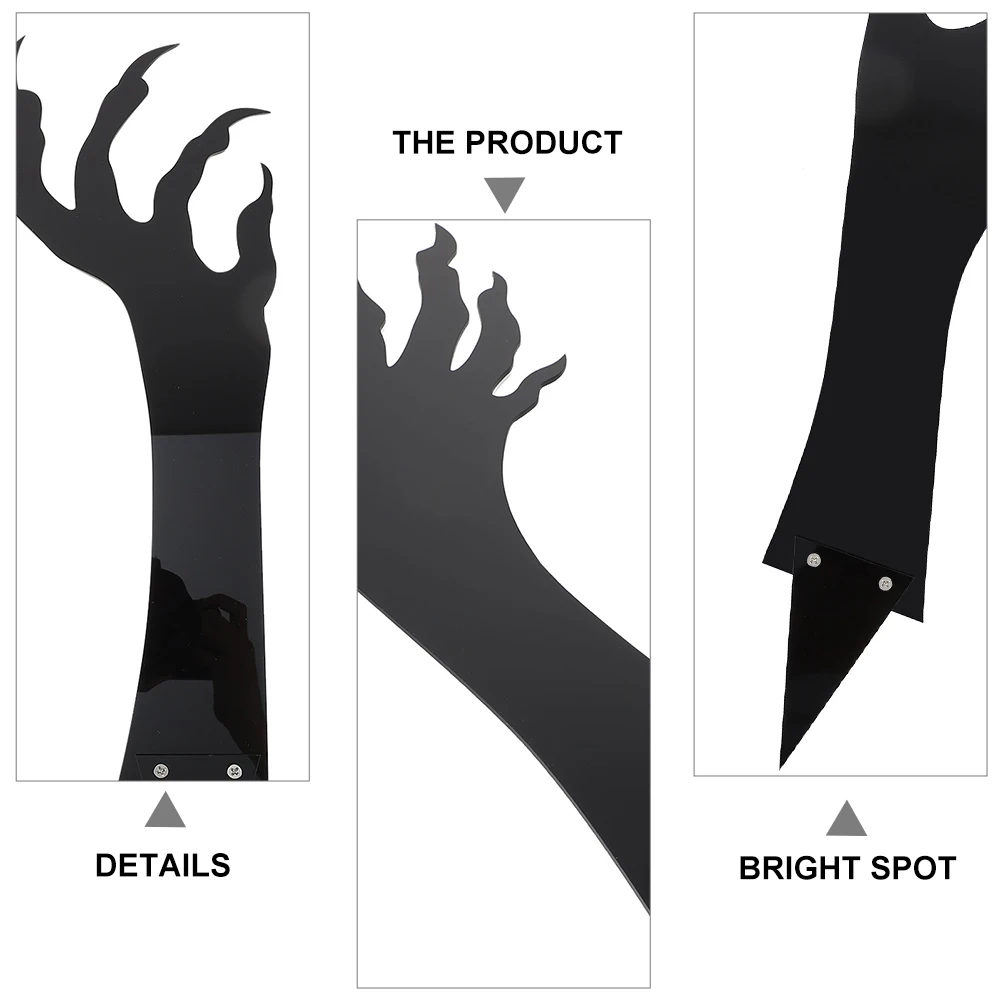 

2 Pcs Ghost Hand Decoration Halloween Yard Outdoor Decor Vivid Shape Black Doorway Festival Kids Insert Prop