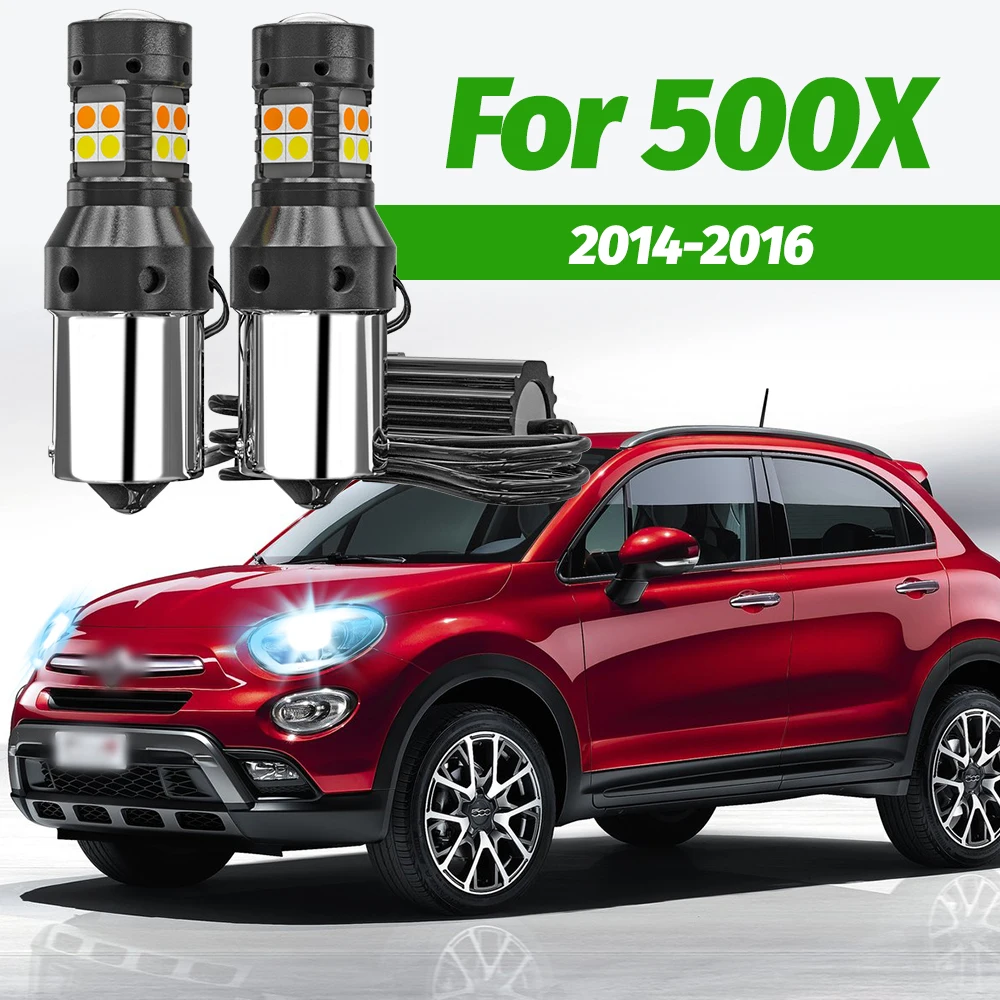 2 Stück Dual-Mode-Blinker + Tagfahrlicht-Zubehör LED DRL für Fiat 500X 2014 2015 2016