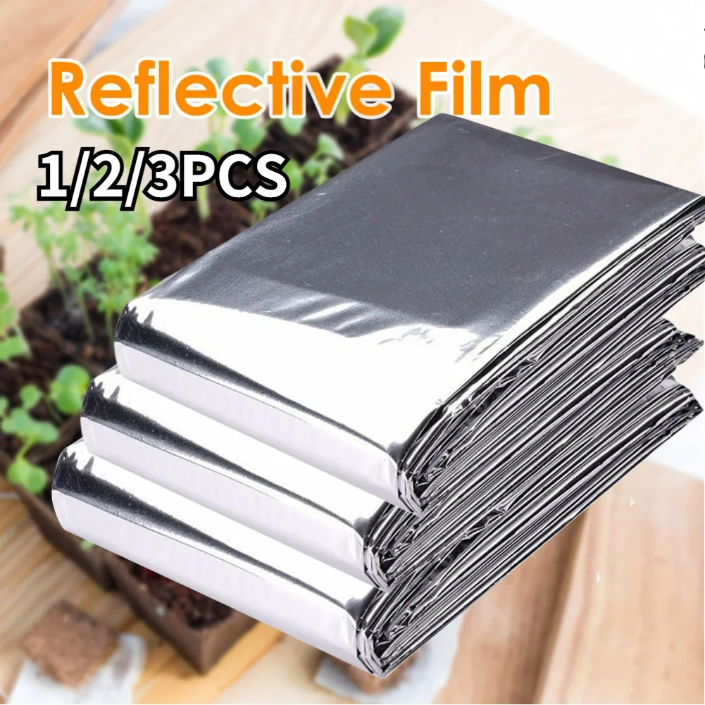 1/2/3PCS Silver Plant Highly Reflective Films 210x120cm for Grow Tent Room Garden Greenhouse Farming Increase Plant Growth