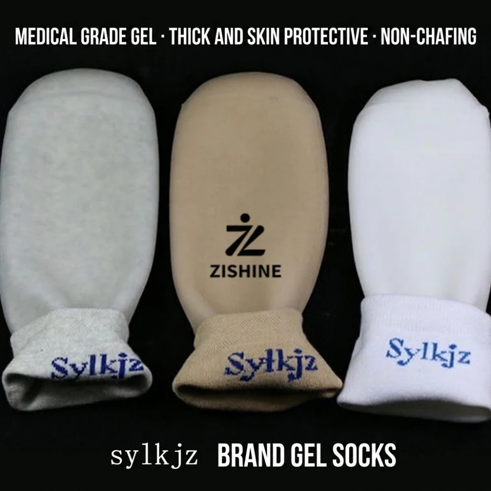 Below Knee Silicone Gel Prosthetic Sock Transtibial Stump Cushion Liner Sleeve Anti-Chafing Artificial Limb Socks S M L