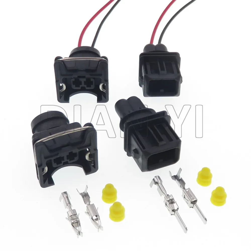 1 Set 2 Way 106462-1 827551-3 828657-3 AC Assembly Automobile Fuel Injector Cable Socket Auto Modification Connector Parts
