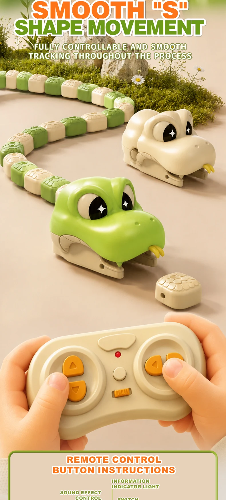 2026 Magnetisches Schlangenspiel mit Fernbedienung, interaktives 3D-Klassiker-Wachstumsspiel für zwei Spieler, für Unterhaltung zu Hause und auf Partys – Detail 6