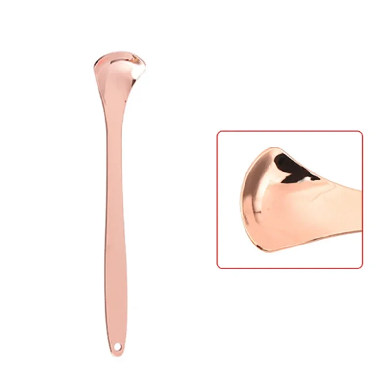 Raspador de lengua inoxidable de oro rosa, cepillo raspador de lengua Oral, suministros de Herramientas de limpieza higiénicas de larga duración,