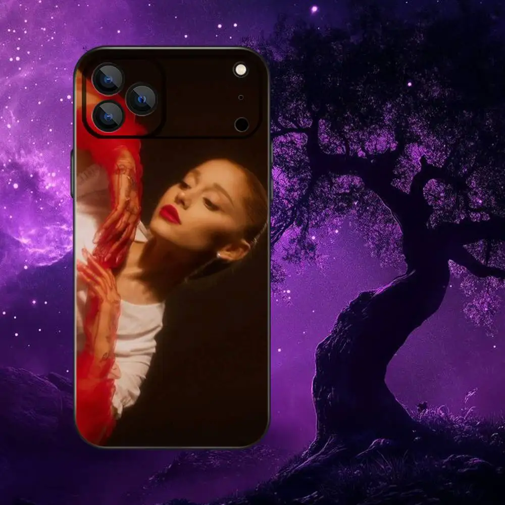 Funda de teléfono A-Ariana Eternal Sunshine G-Grandes para iPhone 17,16,15,14,13,12,Pro,Max,Plus,E,SE4,Air,Mini caja blanda negra