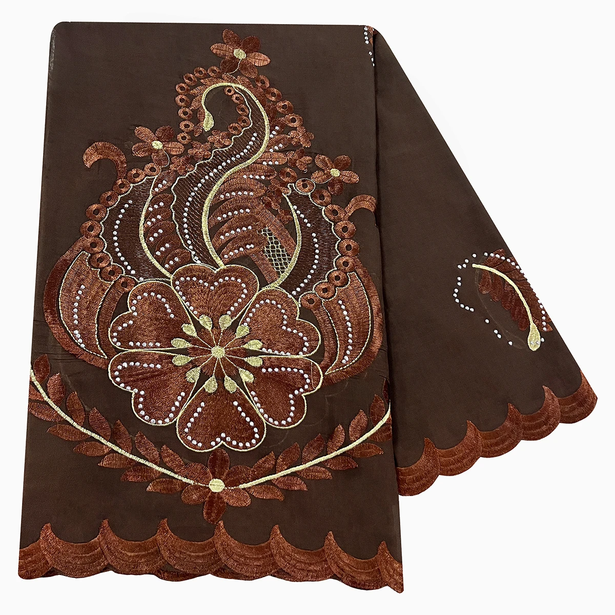 

Африканский мусульманский платок большого размера из хлопчатобумажной ткани, вышитый горячим тиснением и декоративным шарфом для шалей, пашмины