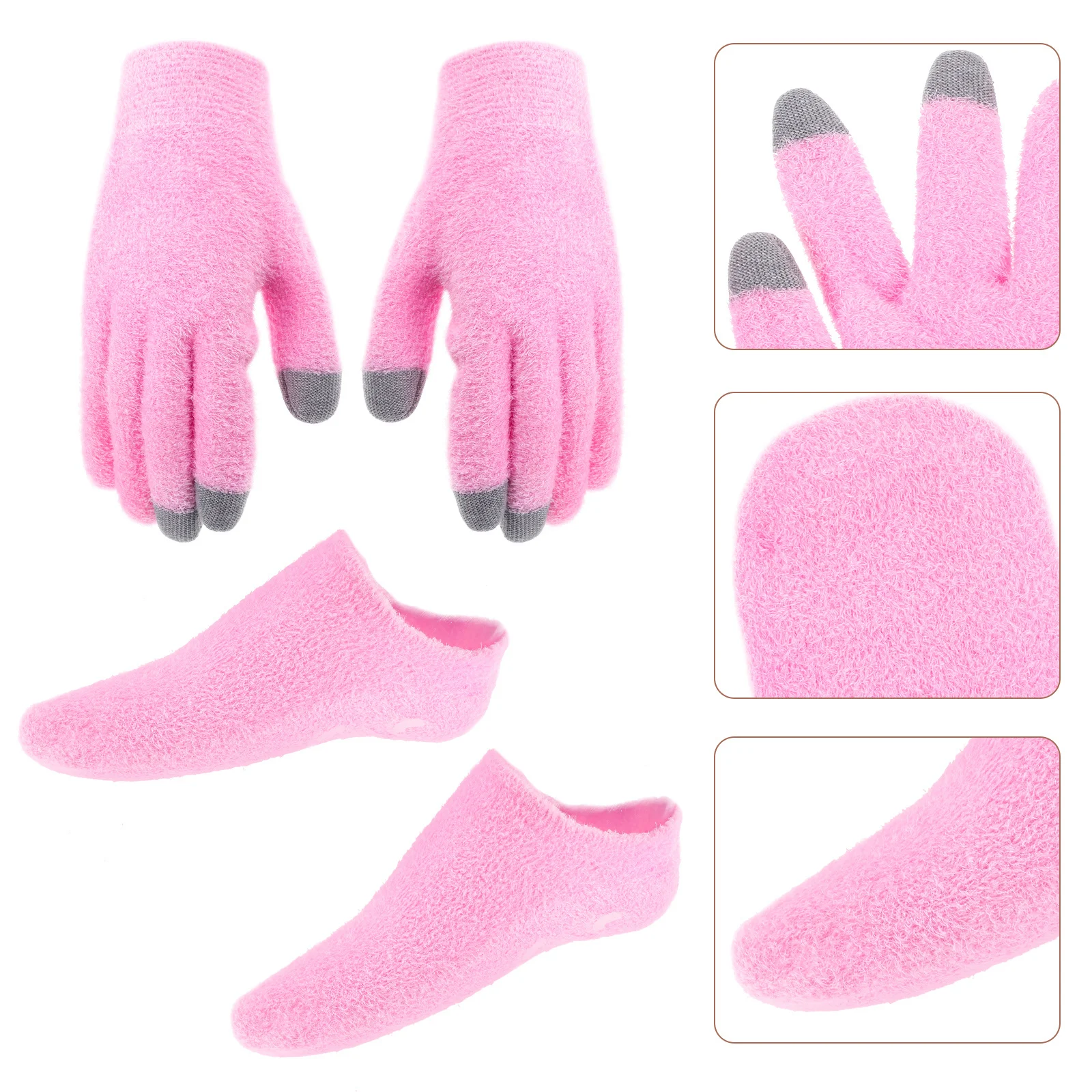 

1Set Moisturizing Gloves and Socks Touch Screen Dry Hand Overnight Care Soft Breathable Suitable for Home and Outdoor Use