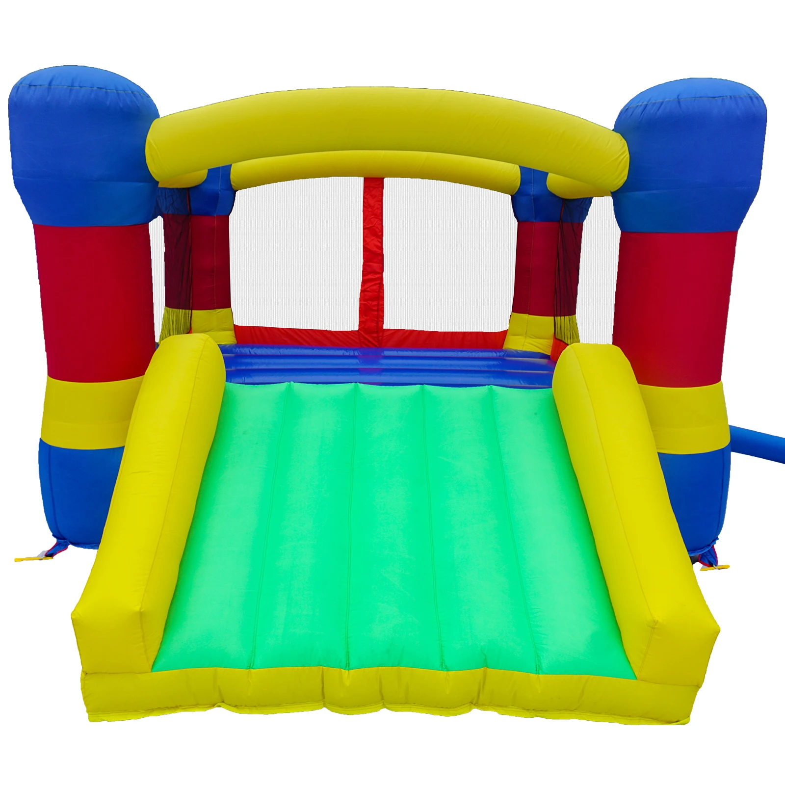 บ้านลมพร้อมสไลเดอร์, บ้านเด้งดึ๋งสำหรับเด็กอายุ 3-6 ปี ใช้ได้ทั้งในร่มและกลางแจ้ง, ผนังตาข่ายนิรภัย, ปราสาทลม 11.5'x9'