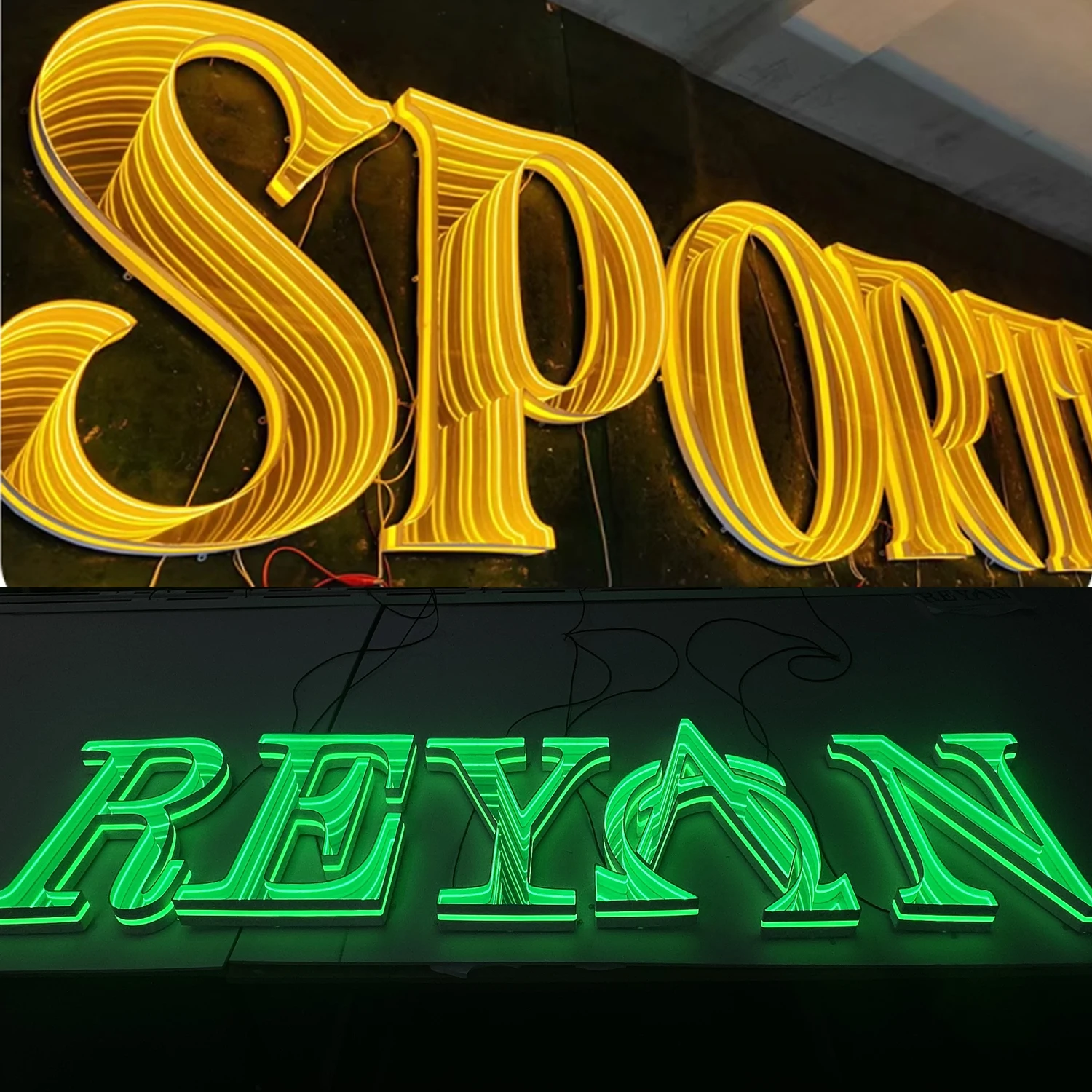 Custom Infinite Mirror Letters Business sign Metal 3D Waterproof Lighting Company Acrylic LED Luminous Letters Digital Sign