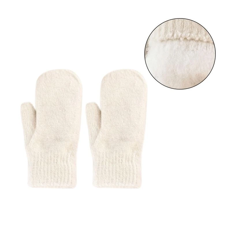 5asd mùa đông ấm áp lót phụ nữ rắn lùn lợp lông cừu ngắn găng tay ngón tay đầy đủ ngoài trời đi xe đạp nhiệt phụ kiện găng tay