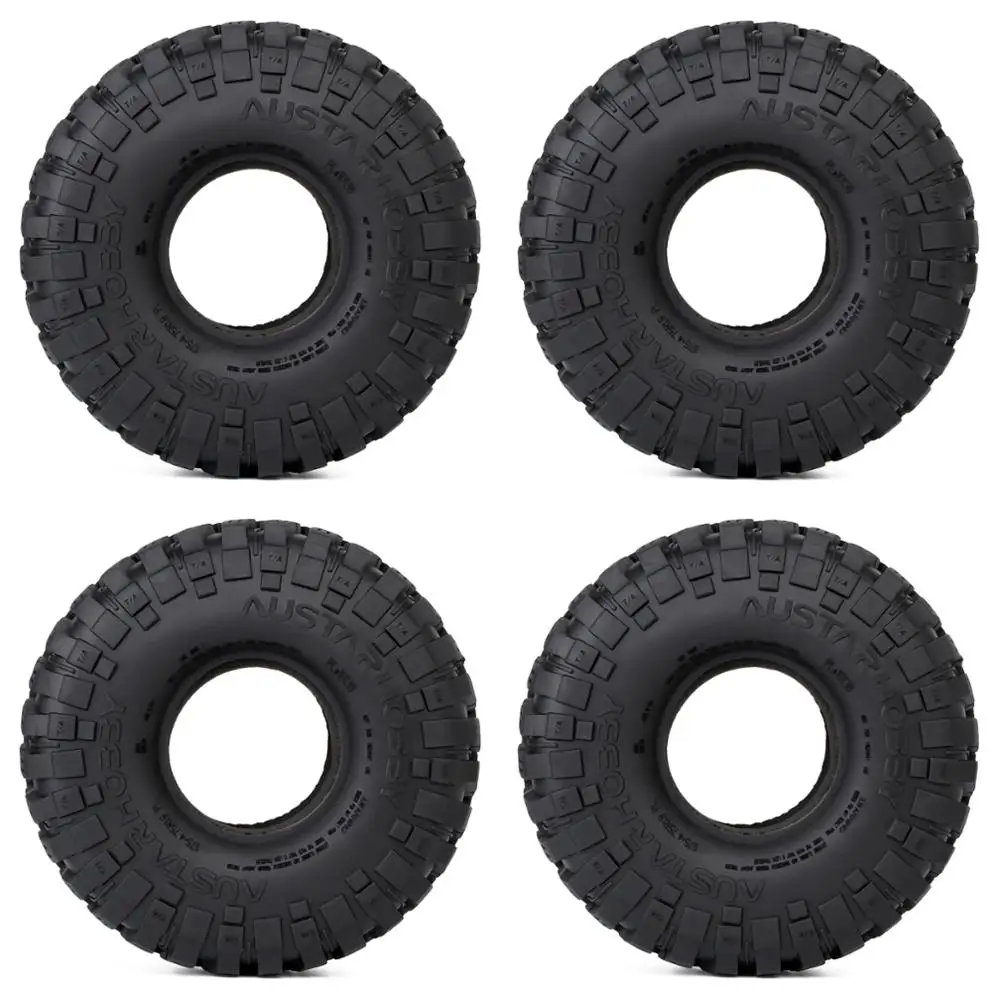 

4PCS RC Car Soft Rubber 1.9 Inch Wheel Tires 121*45MM Tyre for 1/10 RC Rock Car Axial SCX10 90046 TRX-4