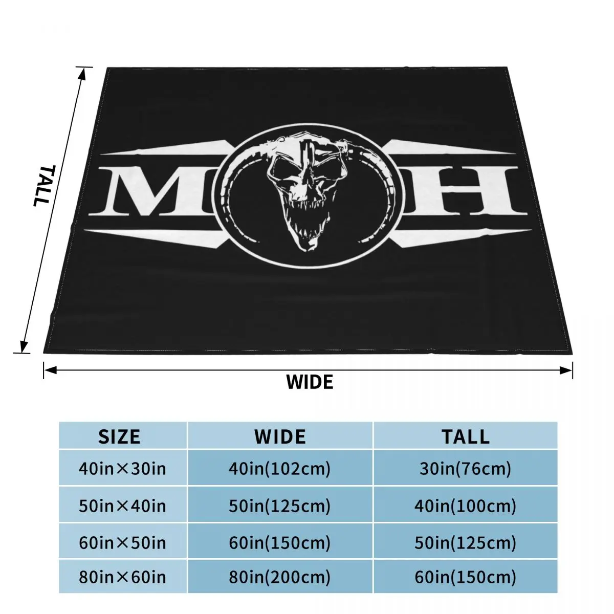 Meesters Of Hardcore Logo-Moh Skull Quilt Slaapkamer Quilt Voor Bed Huis En Decoratie Gooien Deken