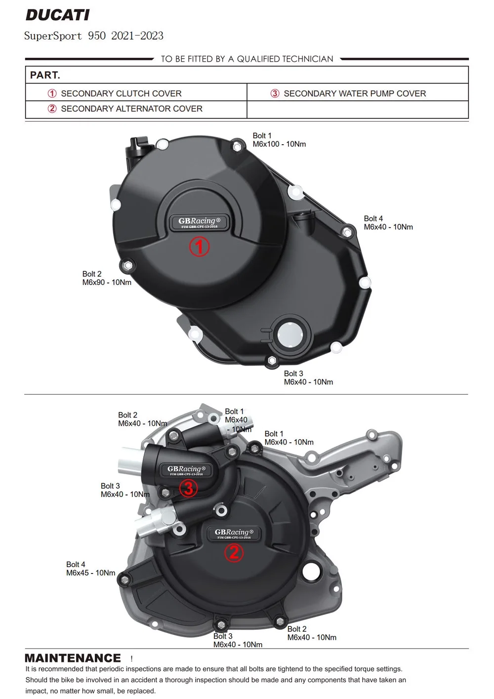 Motorräder Motor Abdeckung Schutz Für Fall GB Racing Für DUCATI SuperSport 950 2021-2024 GB Racing Motor Abdeckungen protektoren