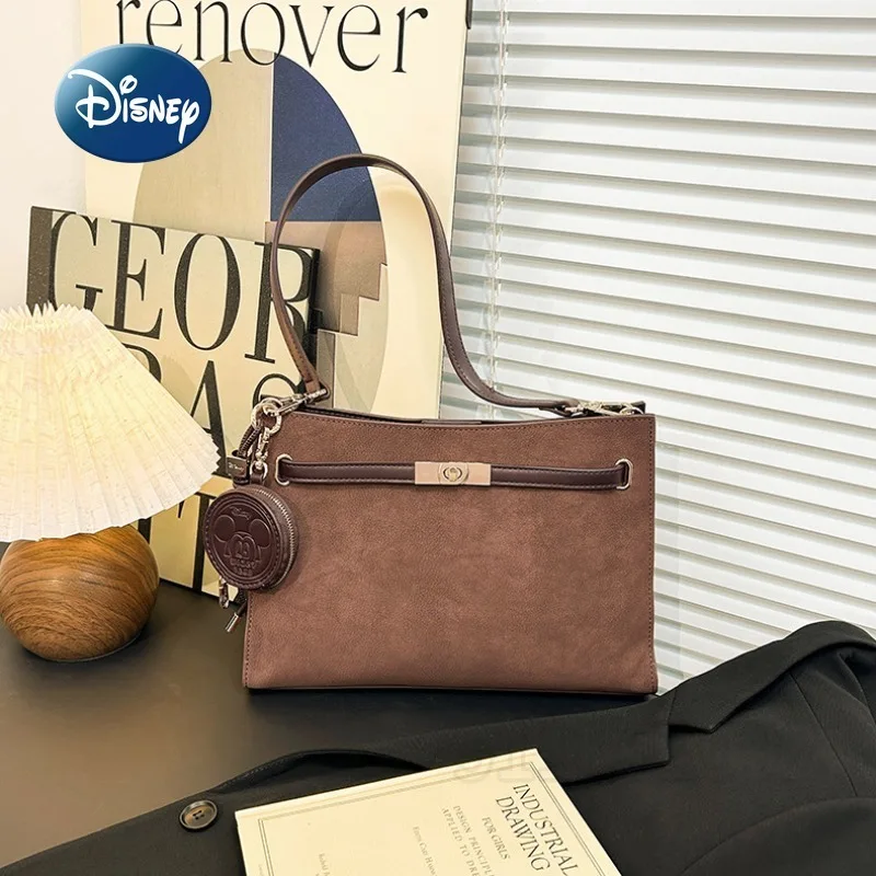 Disney Mickey New Women's Handbag Luxury Brand Fashion Women's Shoulder Bag Retro Cartoon Casual Women's Bag High Quality