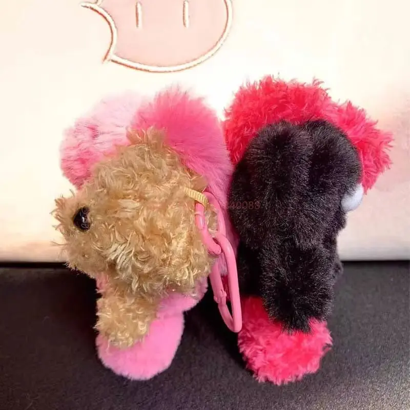 لطيف الكرتون أنيمي ألعاب من القطيفة القط دمية على شكل أرنب الراقية زوجين على ظهره المعلقات نماذج المتخصصة الزخرفية محشوة الحيوان