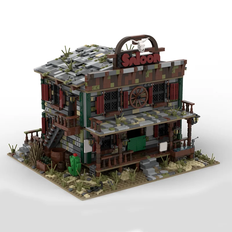 2657 pçs moc o criador de saloon modelo especializado blocos de construção arquitetura presente natal montar brinquedos diy educação criativa