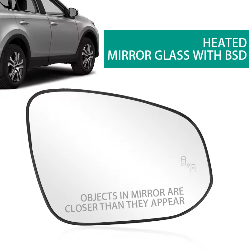 زجاج مرآة جانبية ساخن مع لوحة دعم مع أو بدون نقطة عمياء لسيارة Toyota RAV4 Tacoma 4Runner 2013-2017 الإصدار الأمريكي #4