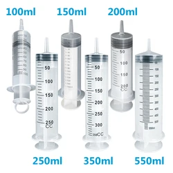 Jeringa reutilizable de gran capacidad, bomba de medición con manguera de 50cm y 100cm, inyector de succión lavable de tinta para aceite y agua fluida, 550-100 ml