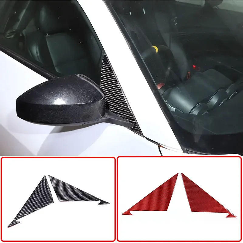 

For 2003-2006 Nissan 350Z soft carbon fiber car styling car A-pillar triangle decoration sticker car protection accessories