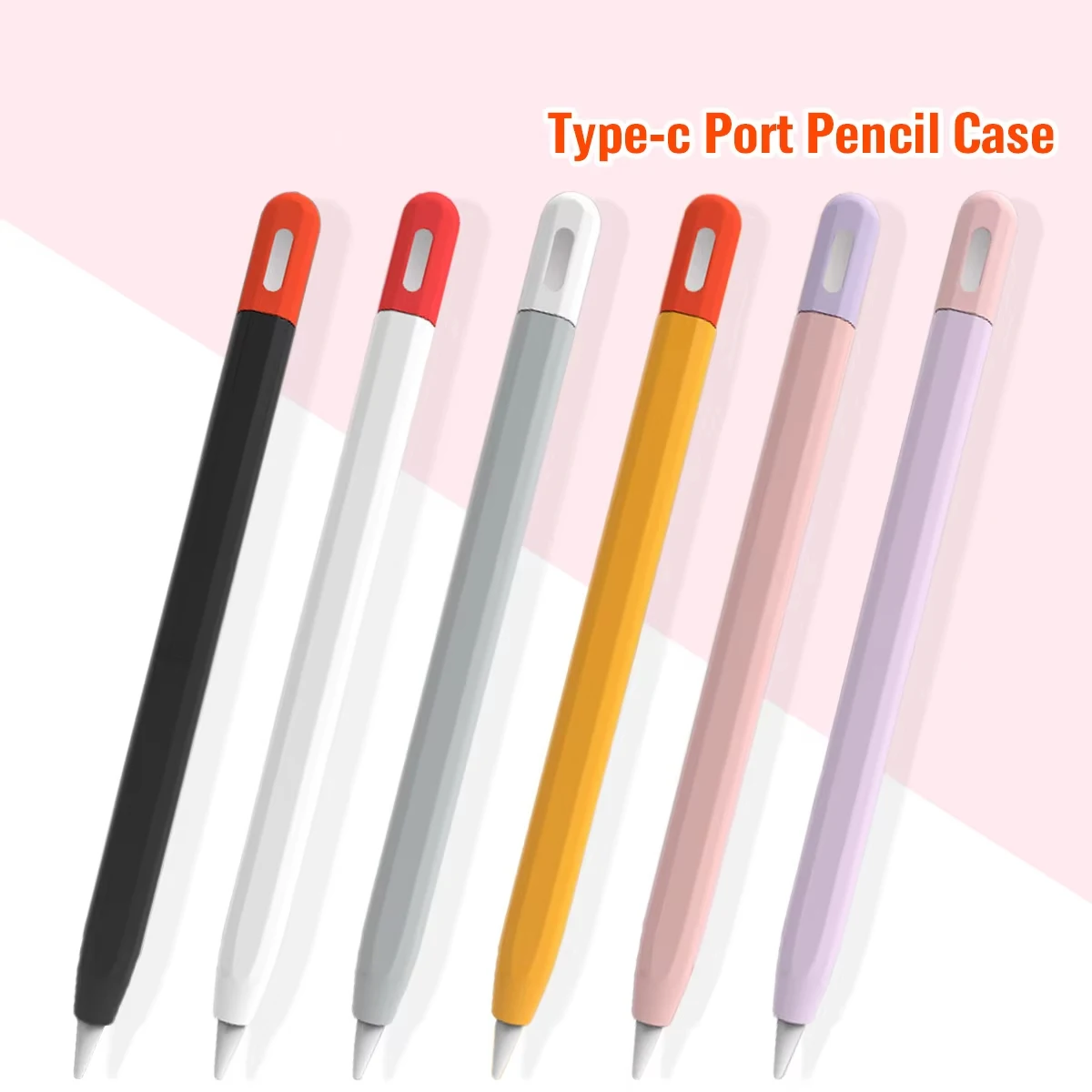 Silicone Tablet Pencil Case For Apple Pencil 3 USB C Anti Slip Shockproof Stylus Sleeve Ergonomic Protective Waterproof Pencil