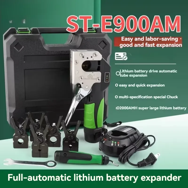 Electric Copper Pipe Flare Tool ST-E900A, Lithium Battery Portable Expander 4-14mm, Easy for HVAC Plumbing