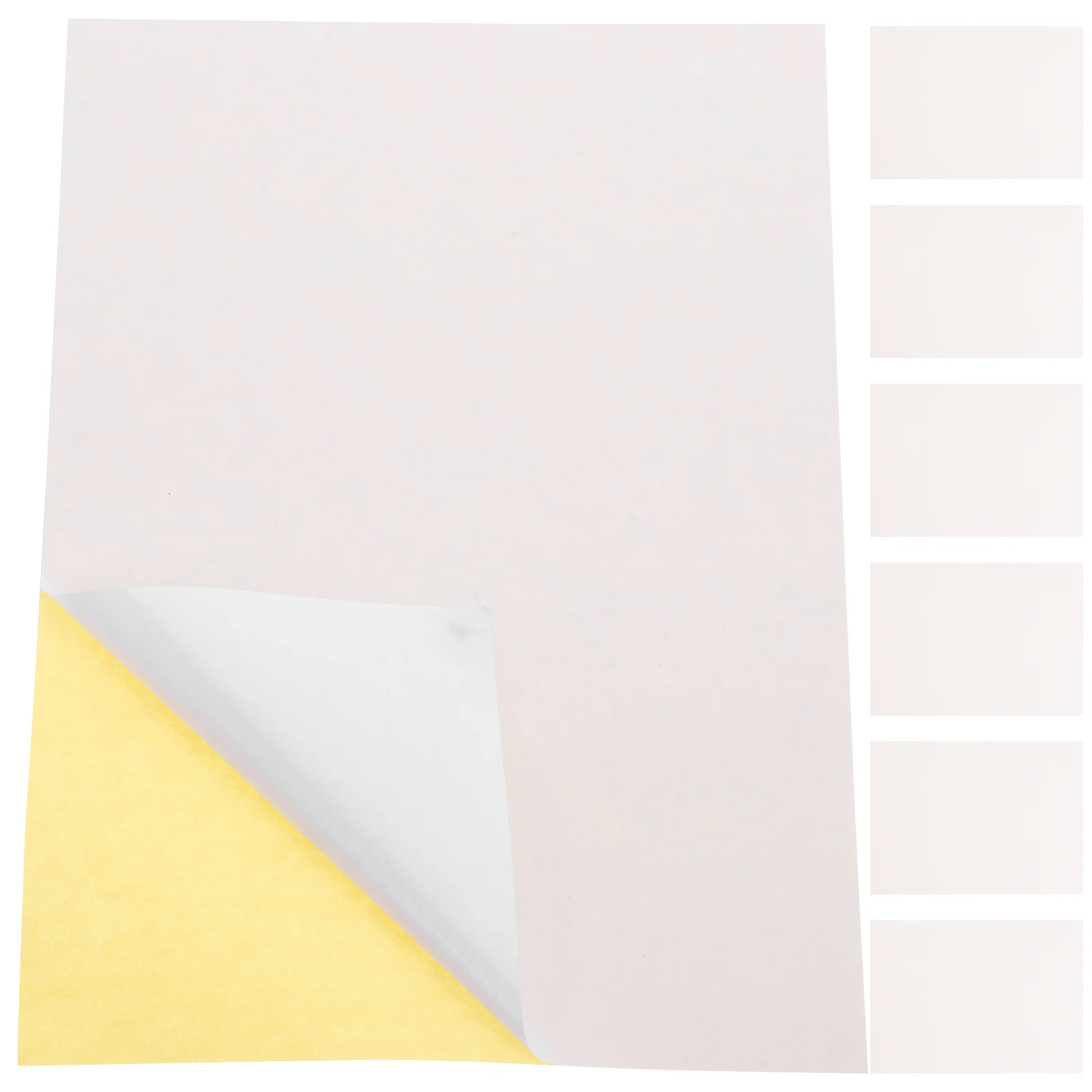 100 folhas de papel adesivo de vinil para impressão, papel multifuncional para impressora, folhas de etiquetas adesivas à prova d'água em branco para etiquetas de preço