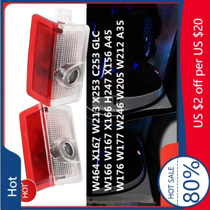 

For MERCEDES-BENZ For Sticker LED Car Door Logo Welcome Ghost Shadow Light Accessories For Mercedes Benz W212 W213 W166 W167 W17