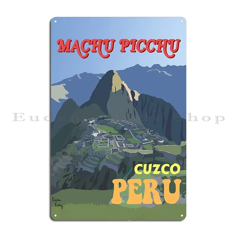 Machu Picchu Peru Metal Plaque Poster Club Party Plaques Garage Design Cinema Tin Sign Poster