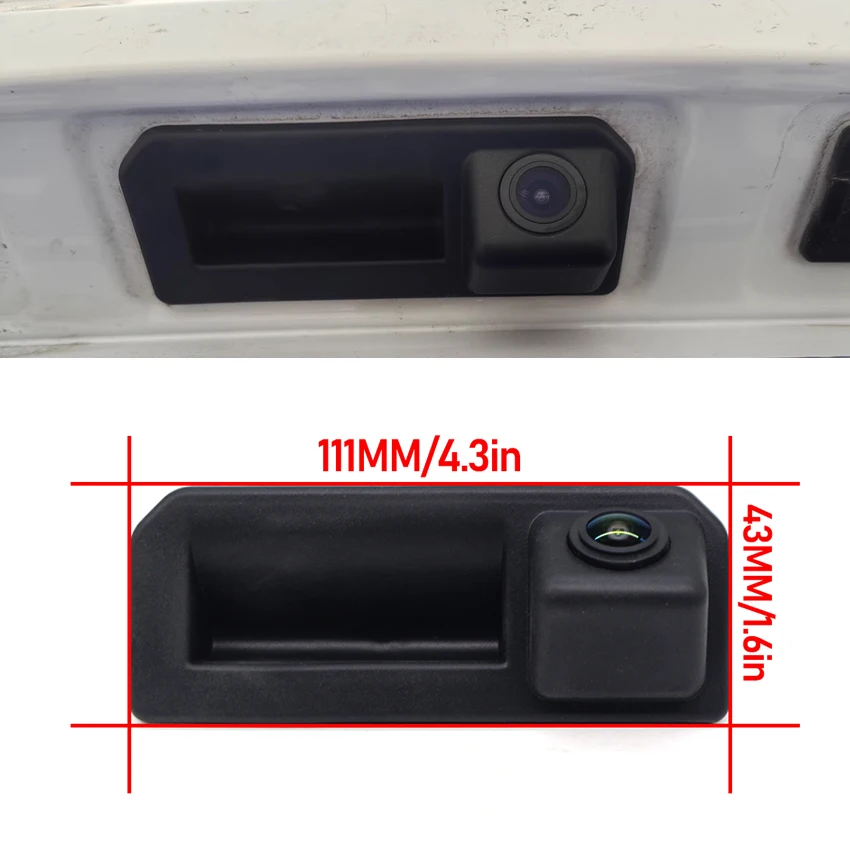 Rear View Camera For Skoda Kamiq 2019~2023 Fisheye Lens HD CCD Night Vision Trunk Handle Camera Parking Backup Reversing