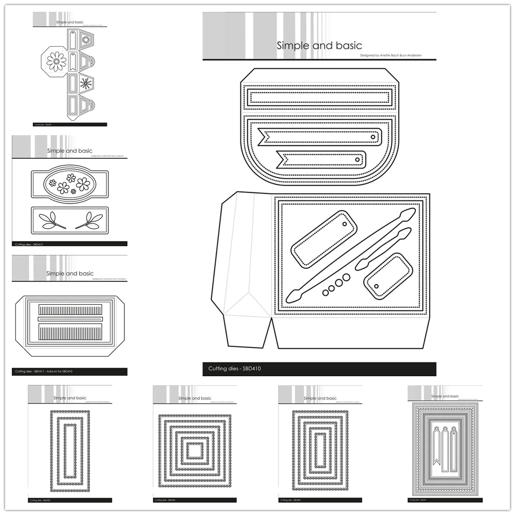 3D Цветочный ящик, милый пакет, высокие бирки Bellybelt, кружевные кромки, квадратные режущие штампы для нового 2024 года, скрапбукинг, изготовление бумаги, рамка, карточки, ремесло