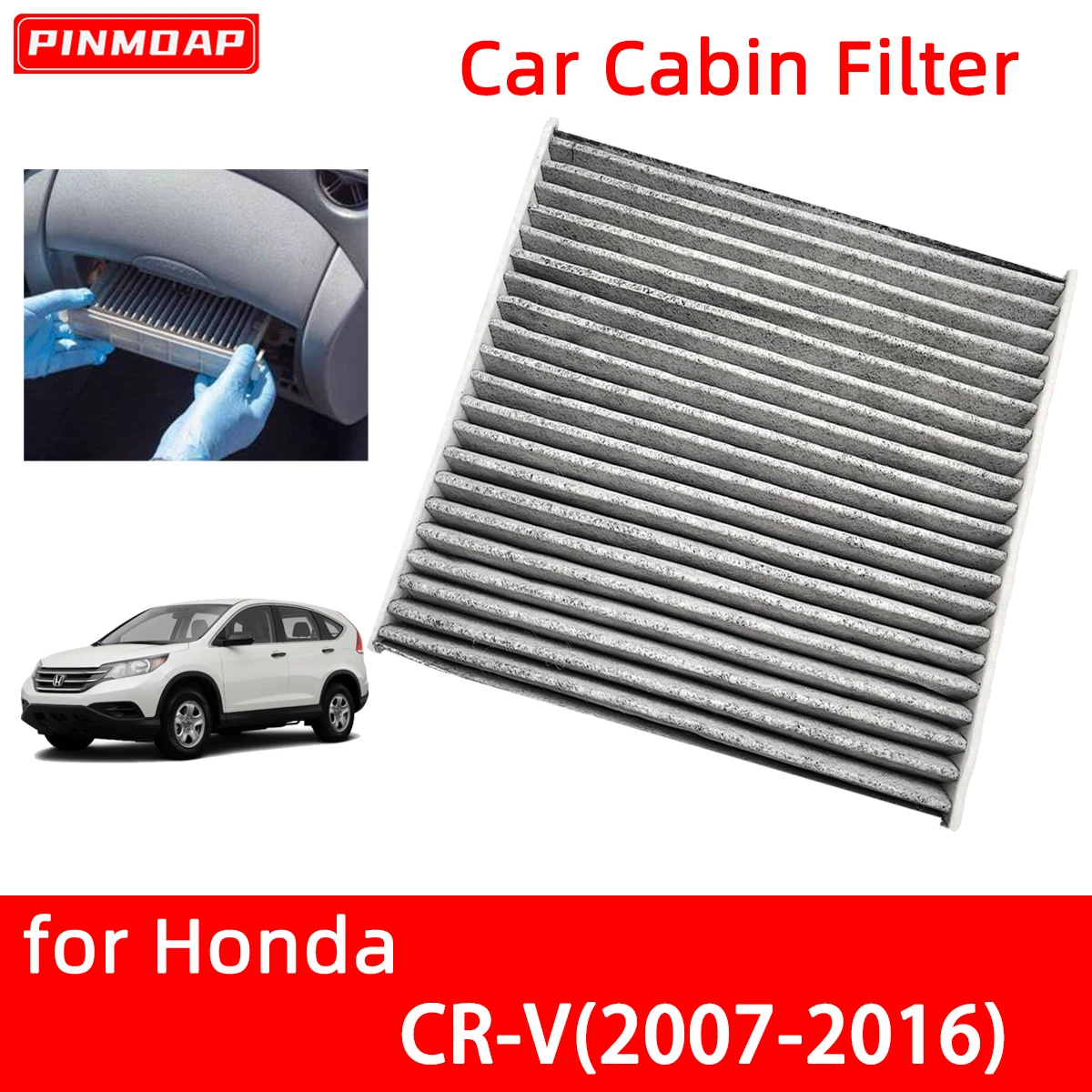 Car Cabin Air Filter for Honda CR-V 2007-2016 Auto Filters Carbon Fiber P3875WS 80219-SHJ-A01 80292-SDA-407 80292-SDA-A01