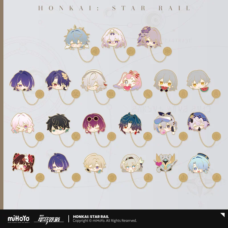 Official Honkai Star Rail Gaming Merchandise Cartoon Characters Cosplay Sunday Castorice Metal Badge Halloween Gifts