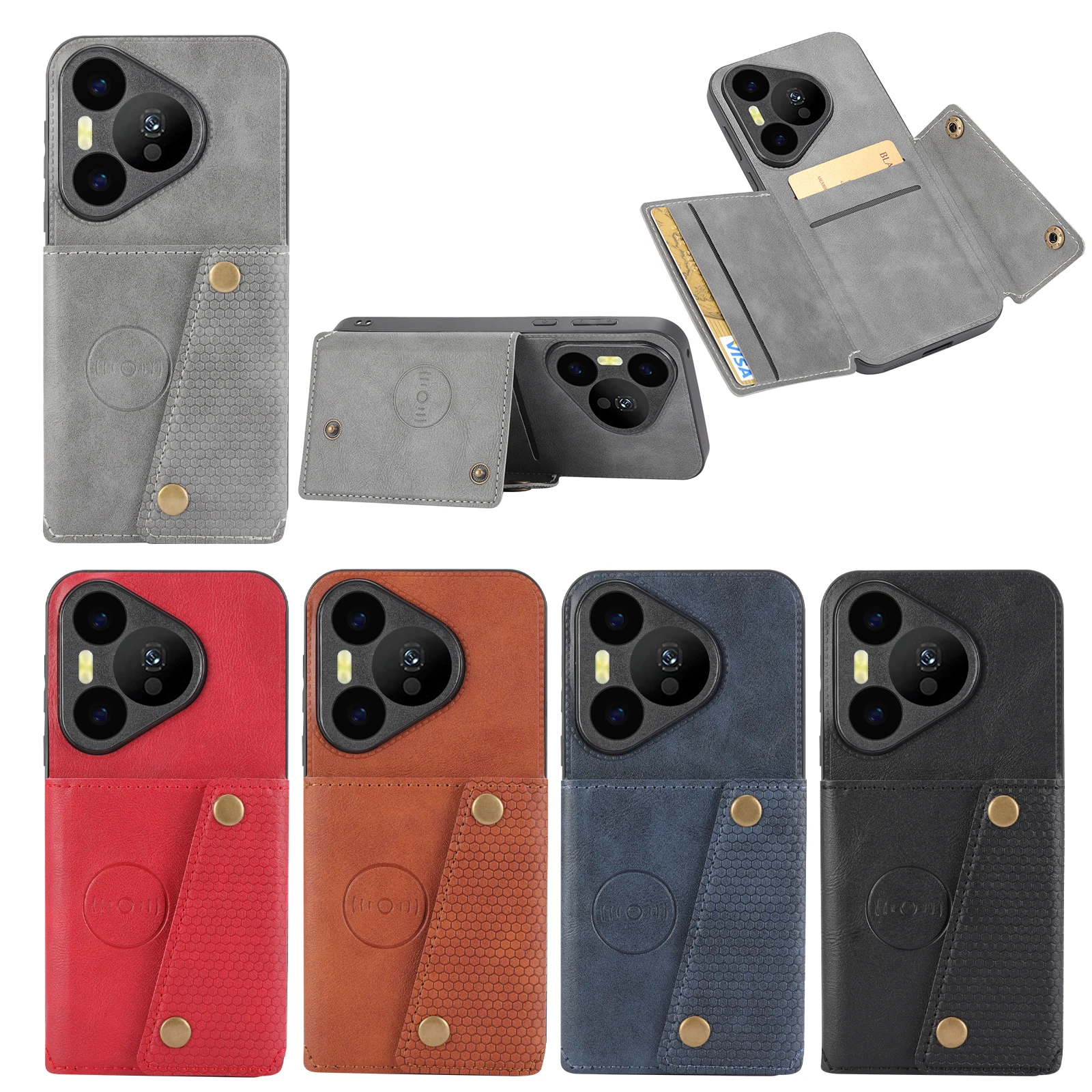 Dla Huawei P60 Pro etui skórzane etui z klapką portfel z magnesem na karty kieszonkowe etui na telefon Huawei P60 P 60 P6 0 P70