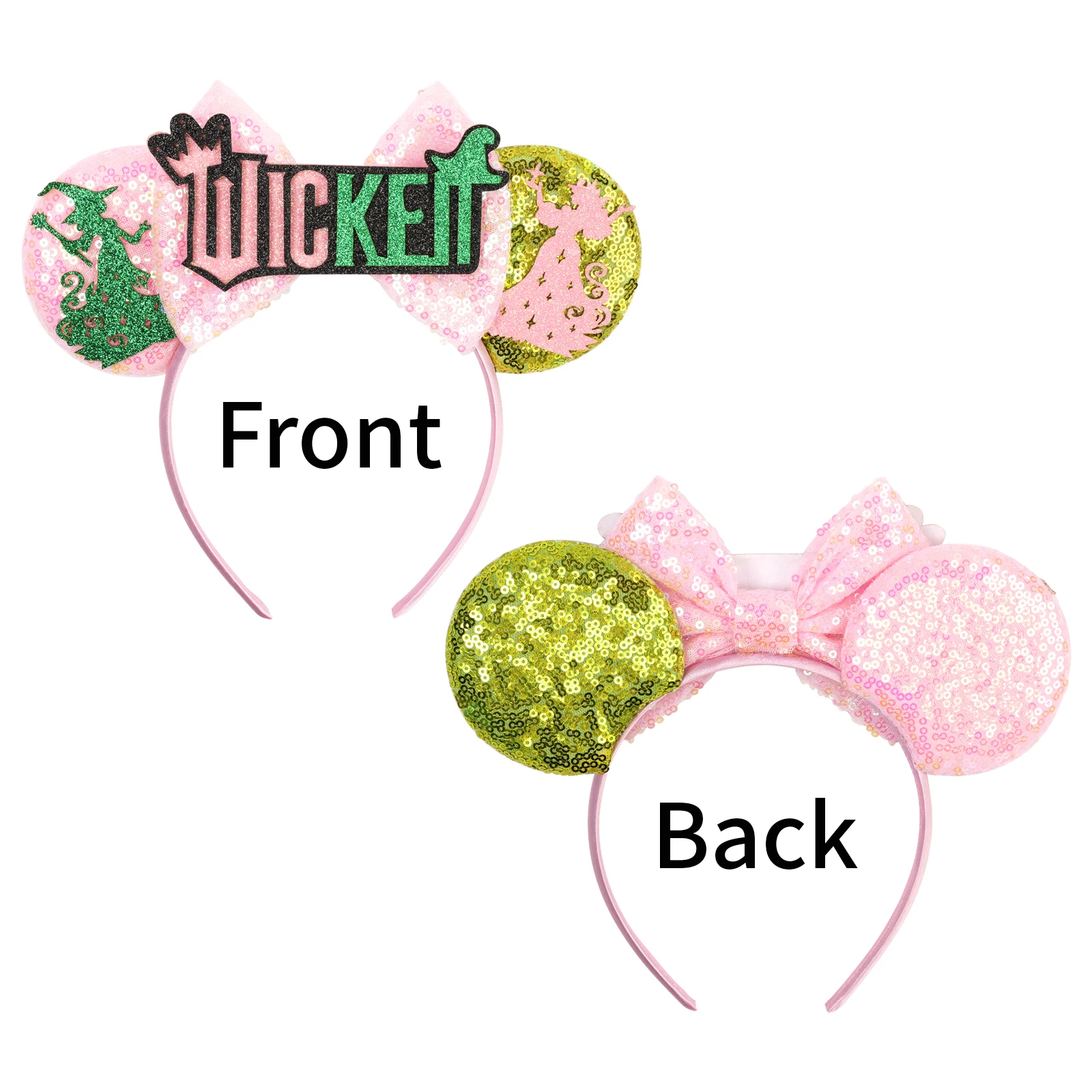 Wicked Witch Headbands for Girls WICKED Letter Decoration Ears Hair Accessories Women Cartoon Hairband Kid Belle Headwear